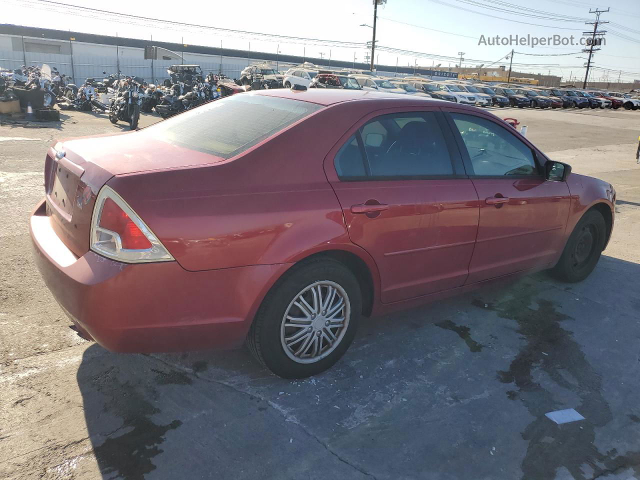 2008 Ford Fusion S Red vin: 3FAHP06Z38R132773