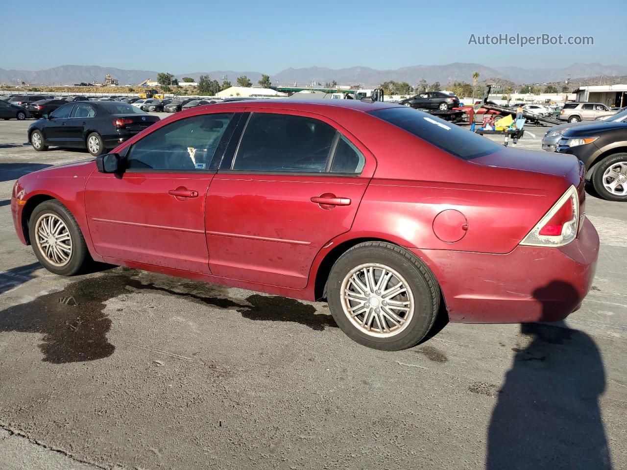 2008 Ford Fusion S Red vin: 3FAHP06Z38R132773