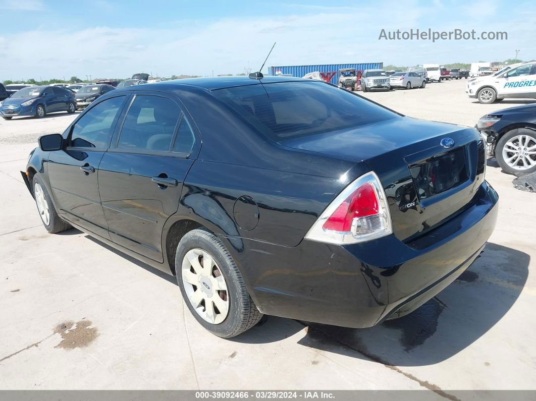 2008 Ford Fusion S Black vin: 3FAHP06Z58R125498