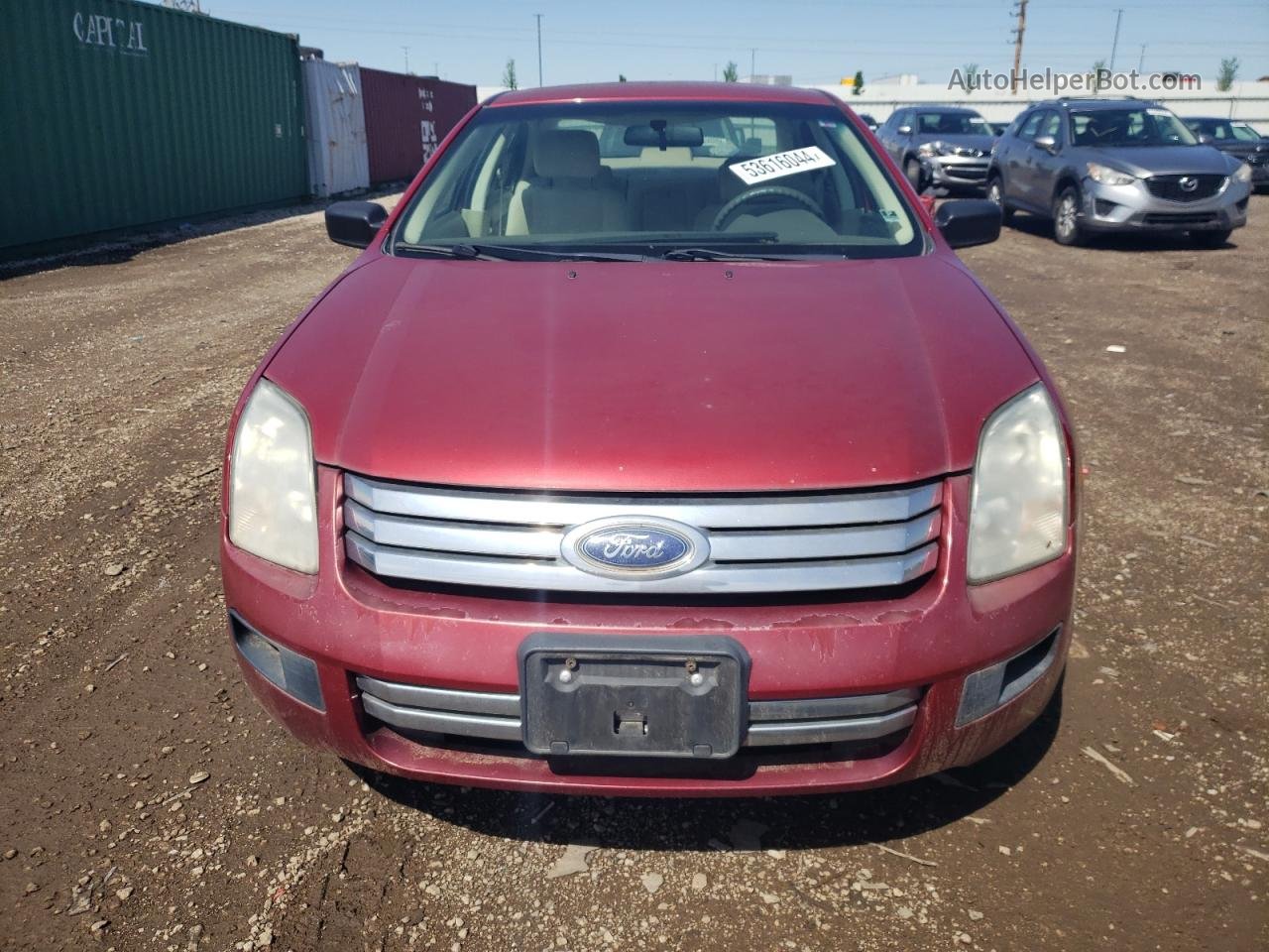 2008 Ford Fusion S Red vin: 3FAHP06Z68R124554