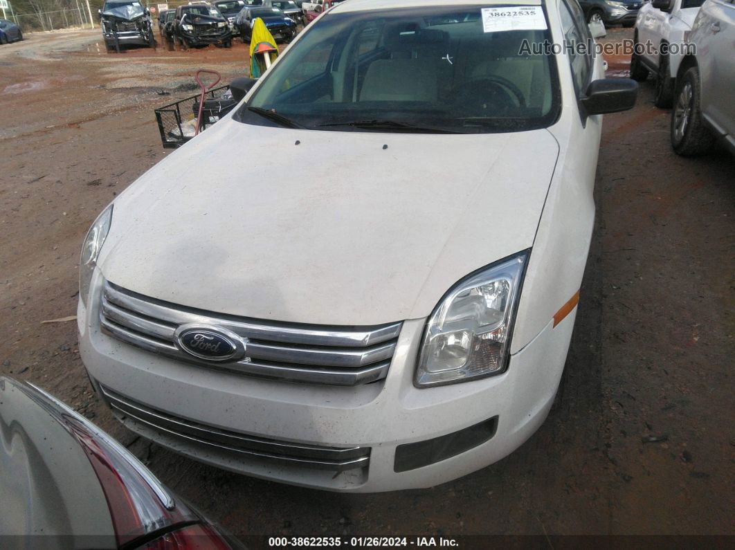 2008 Ford Fusion S White vin: 3FAHP06Z68R193647