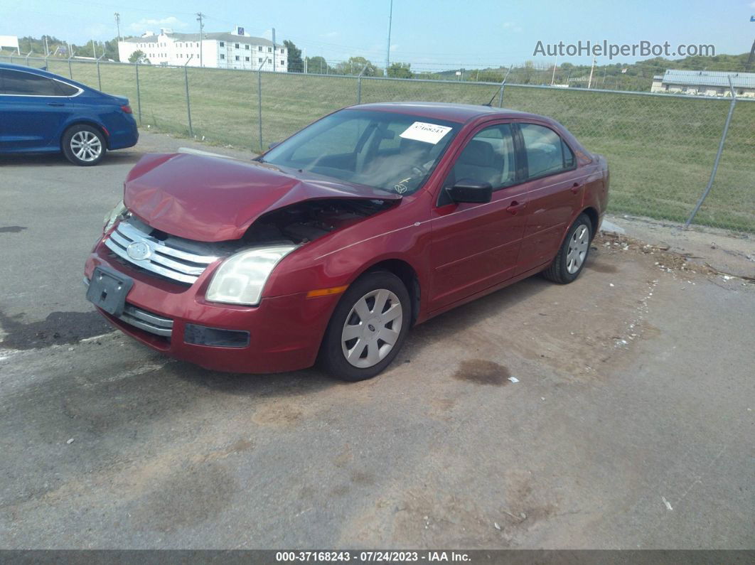 2008 Ford Fusion S Red vin: 3FAHP06Z78R197576