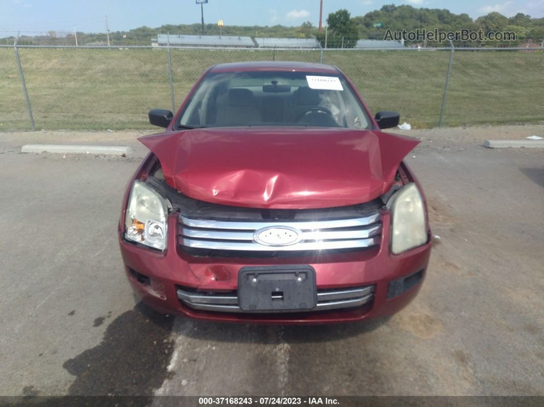 2008 Ford Fusion S Red vin: 3FAHP06Z78R197576