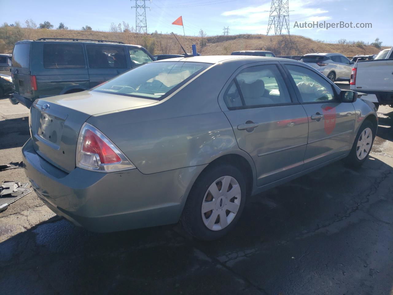 2008 Ford Fusion S Green vin: 3FAHP06Z88R142392