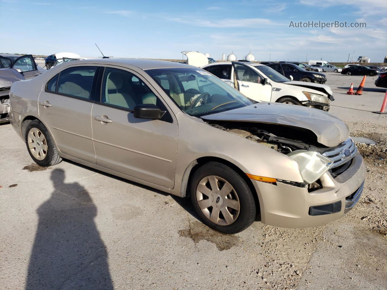 2008 Ford Fusion S Желто-коричневый vin: 3FAHP06Z98R254926