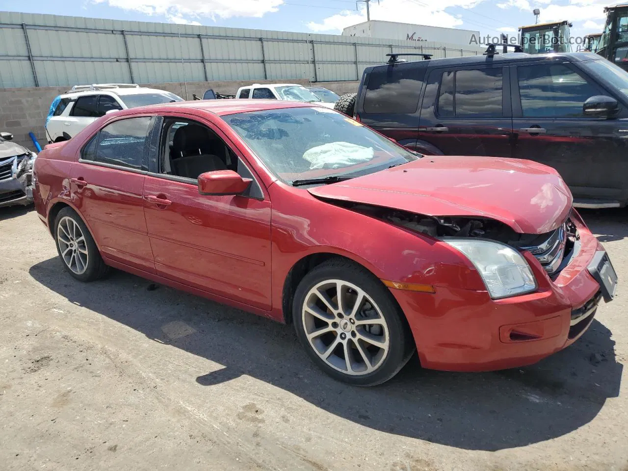 2008 Ford Fusion Se Burgundy vin: 3FAHP07128R251097