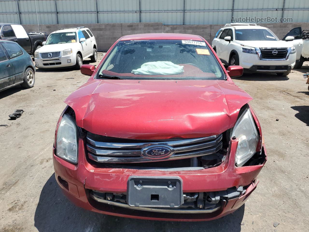 2008 Ford Fusion Se Burgundy vin: 3FAHP07128R251097