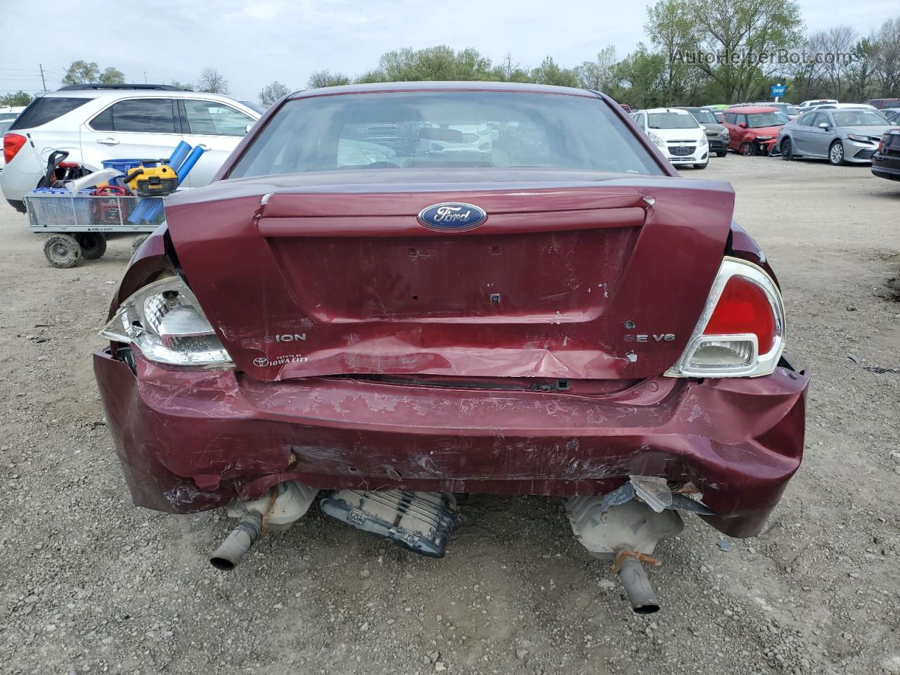 2006 Ford Fusion Se Maroon vin: 3FAHP071X6R143534