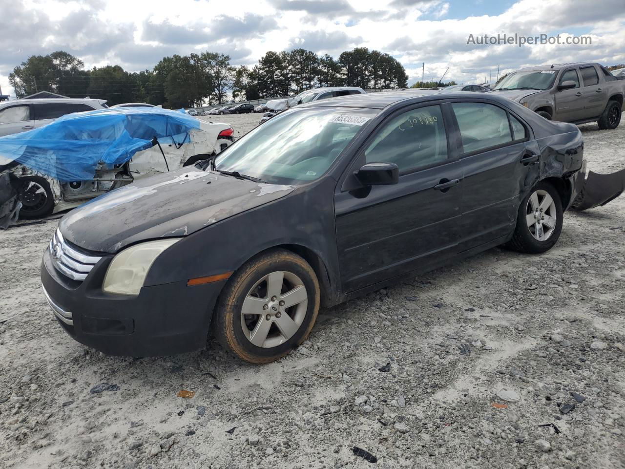 2008 Ford Fusion Se Black vin: 3FAHP071X8R231728