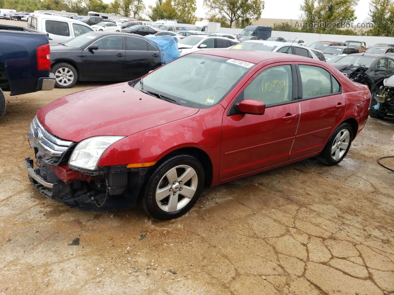 2008 Ford Fusion Se Red vin: 3FAHP071X8R272392