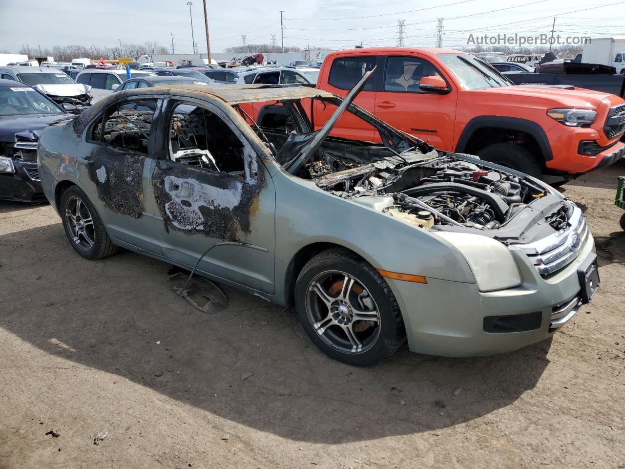 2008 Ford Fusion Se Green vin: 3FAHP07Z08R139095