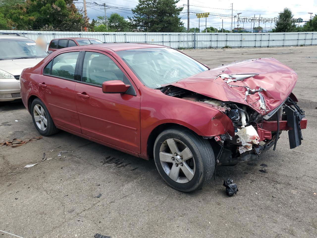 2008 Ford Fusion Se Red vin: 3FAHP07Z08R196283