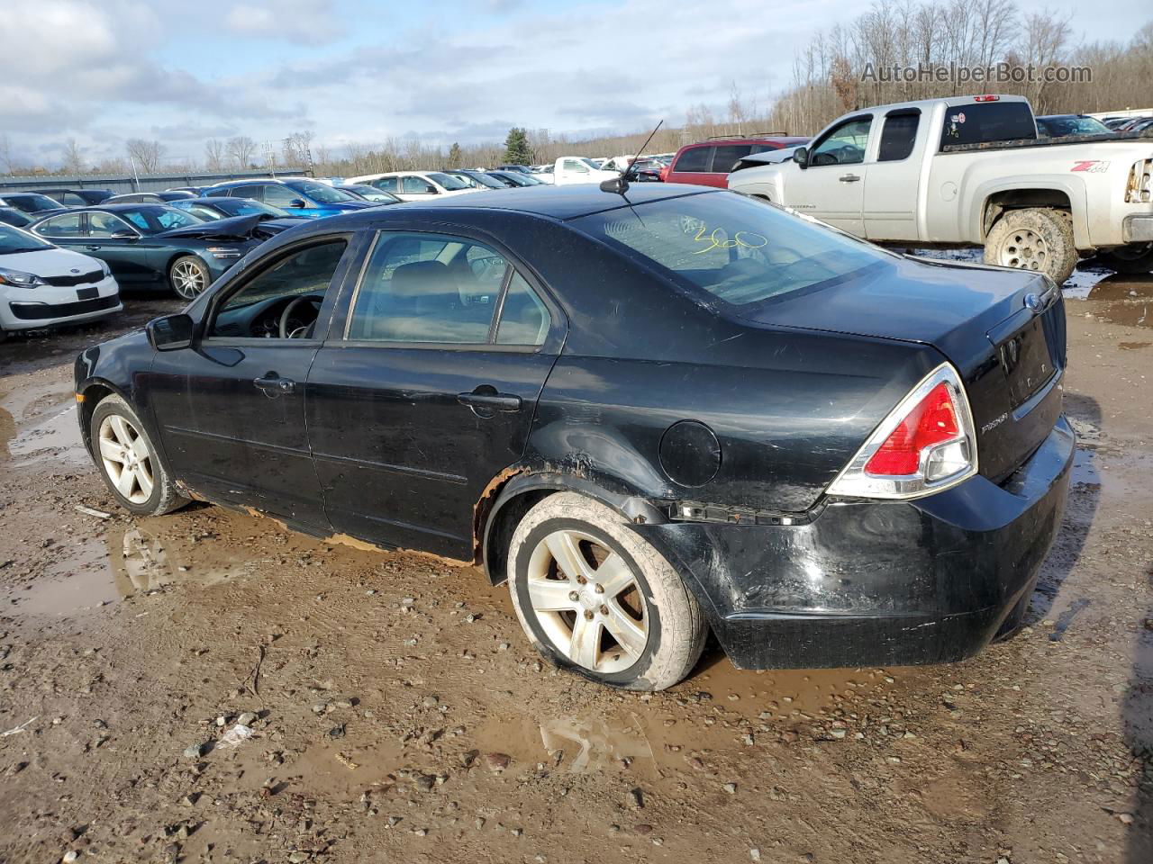 2008 Ford Fusion Se Black vin: 3FAHP07Z18R115114