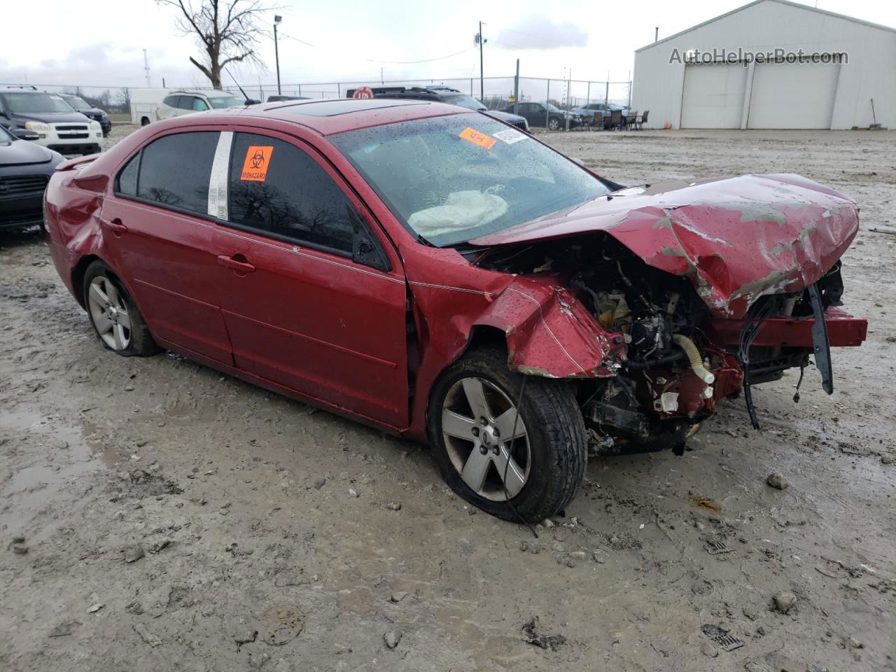 2008 Ford Fusion Se Red vin: 3FAHP07Z18R173143