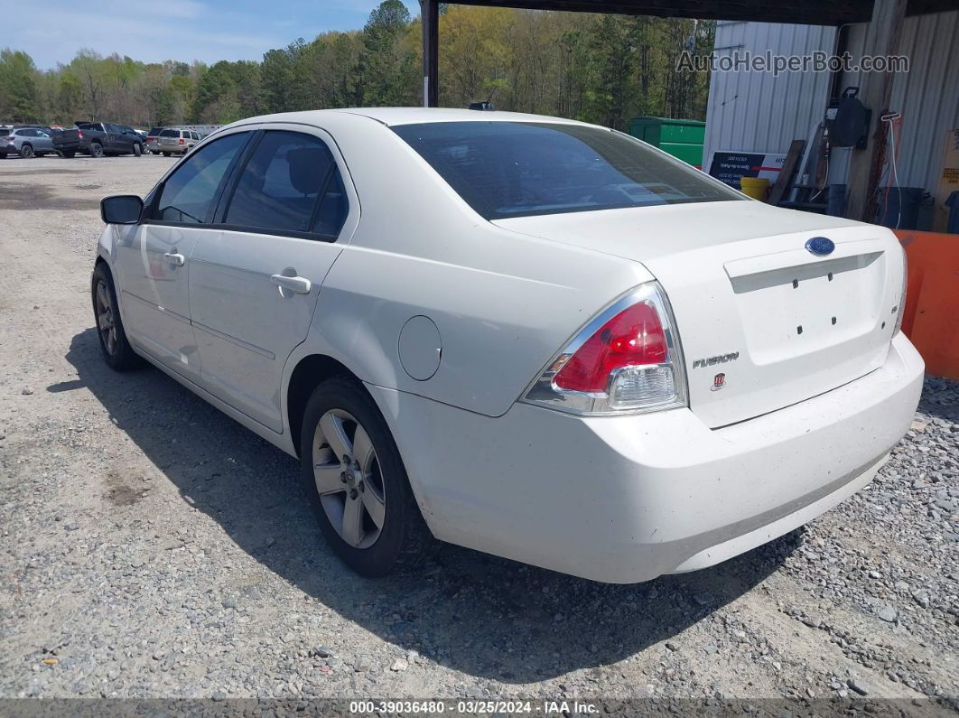 2008 Ford Fusion Se White vin: 3FAHP07Z18R218002