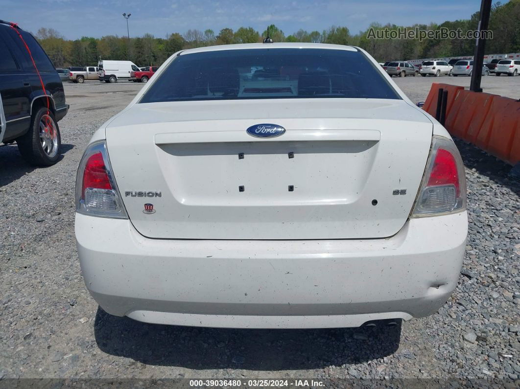 2008 Ford Fusion Se White vin: 3FAHP07Z18R218002