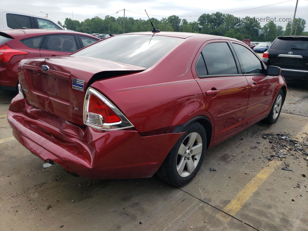 2008 Ford Fusion Se Red vin: 3FAHP07Z18R268978