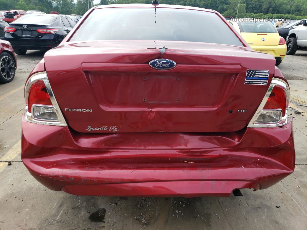 2008 Ford Fusion Se Red vin: 3FAHP07Z18R268978