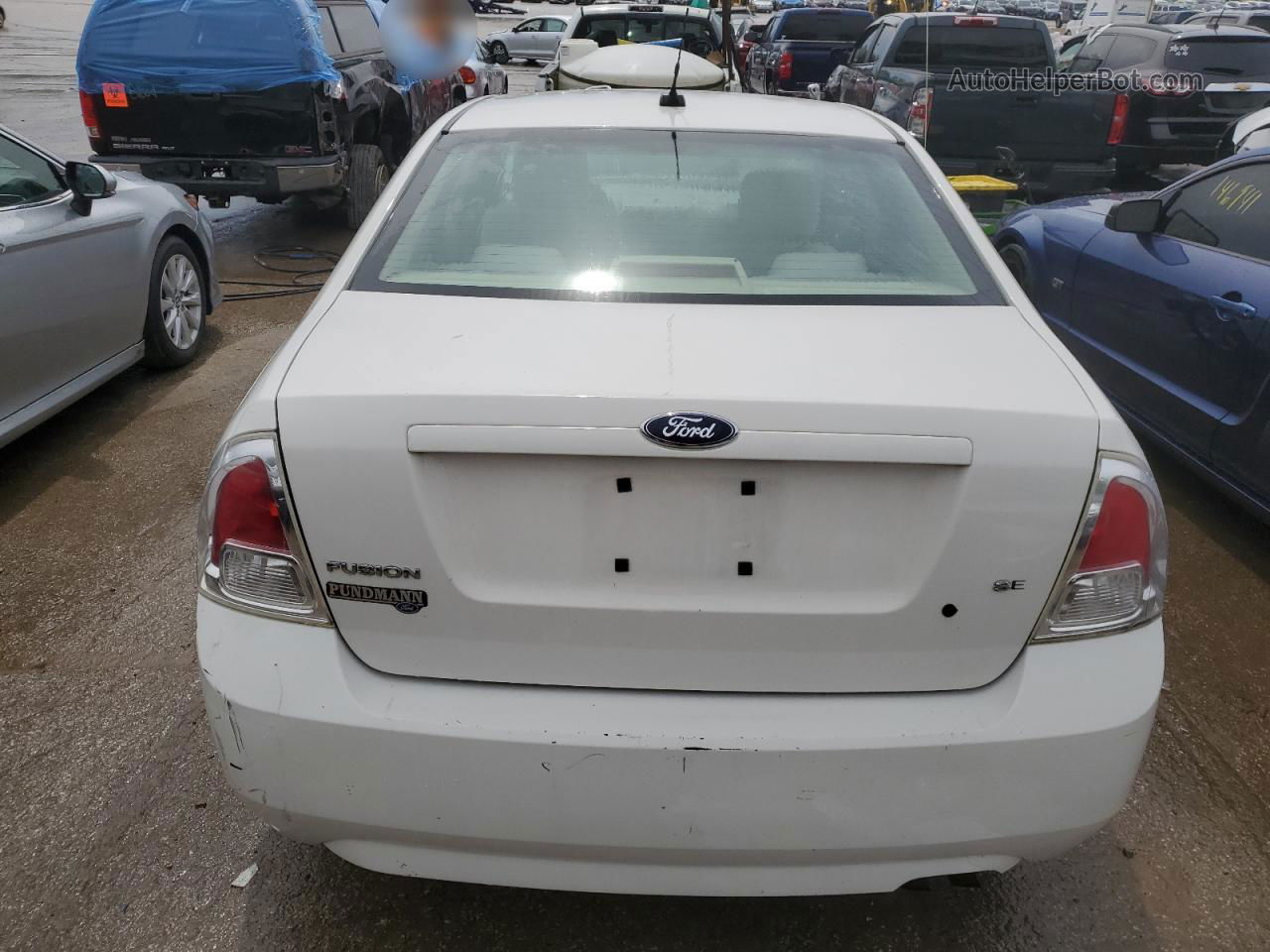 2008 Ford Fusion Se White vin: 3FAHP07Z28R148221