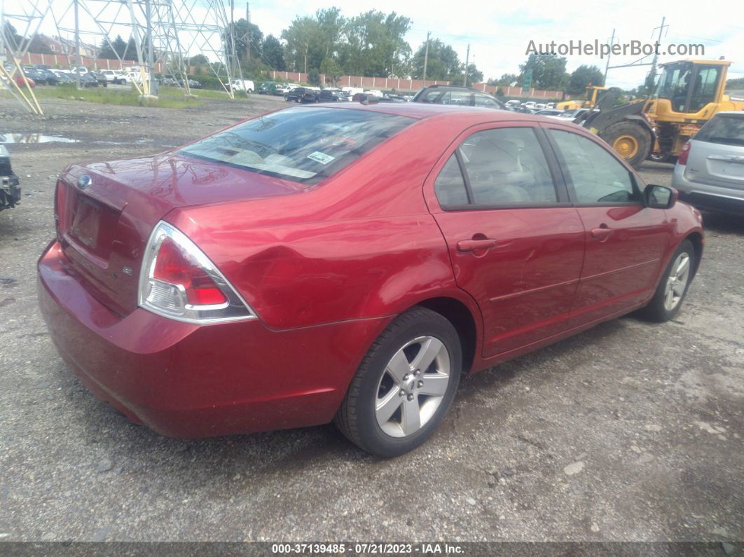 2008 Ford Fusion Se Red vin: 3FAHP07Z28R263692