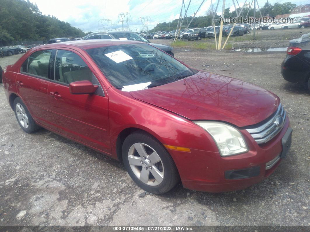 2008 Ford Fusion Se Red vin: 3FAHP07Z28R263692