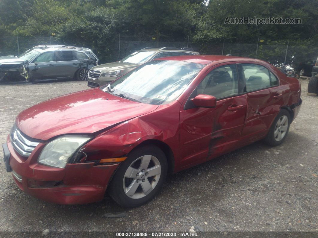 2008 Ford Fusion Se Red vin: 3FAHP07Z28R263692