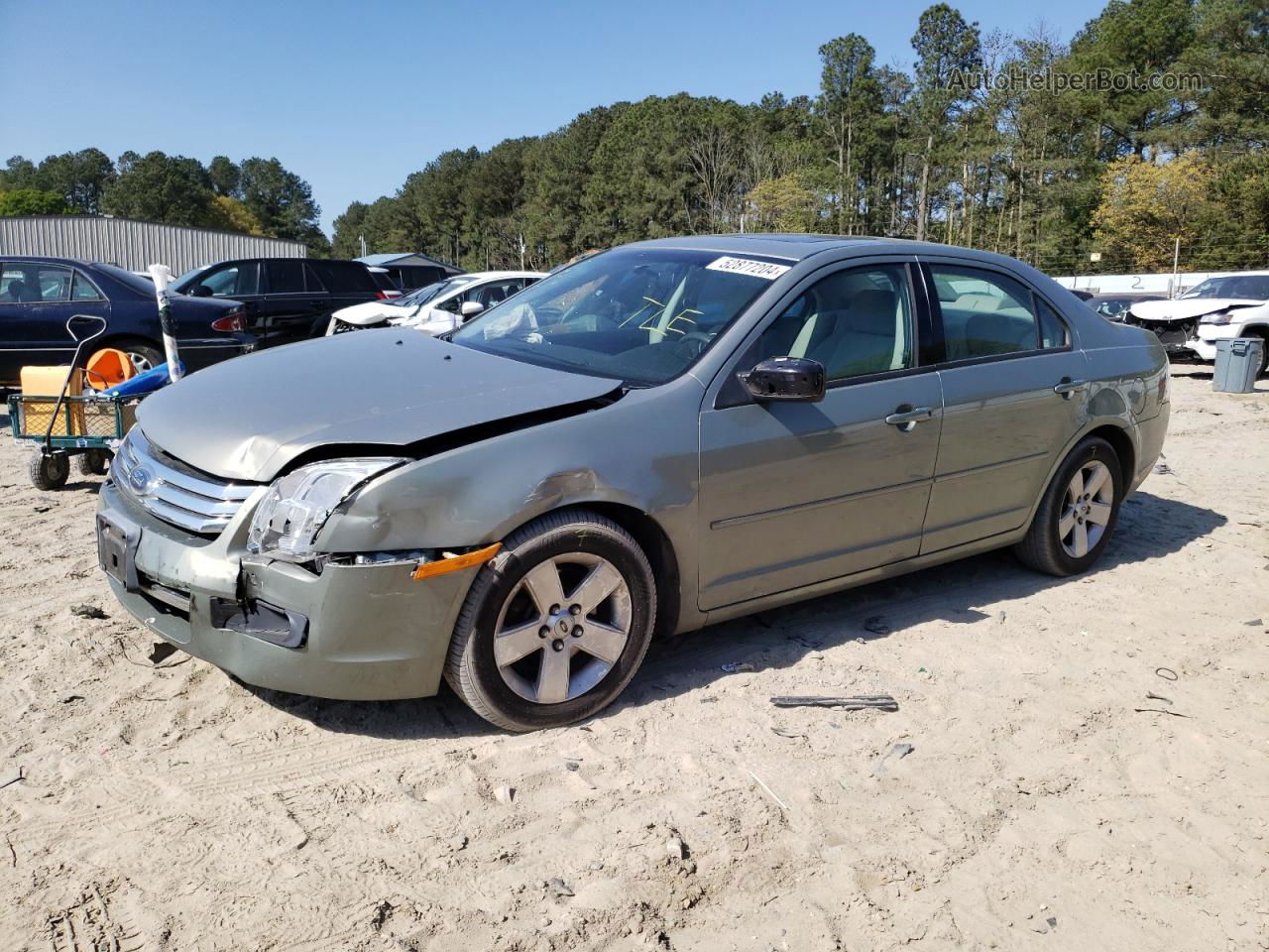 2008 Ford Fusion Se Green vin: 3FAHP07Z38R101599