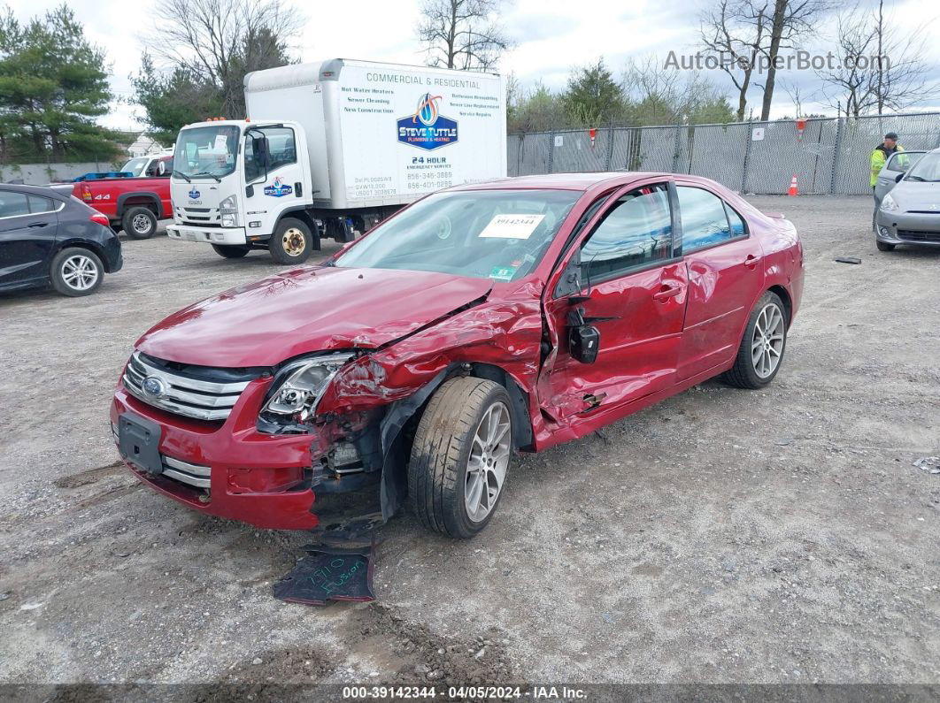 2008 Ford Fusion Se Red vin: 3FAHP07Z48R197436