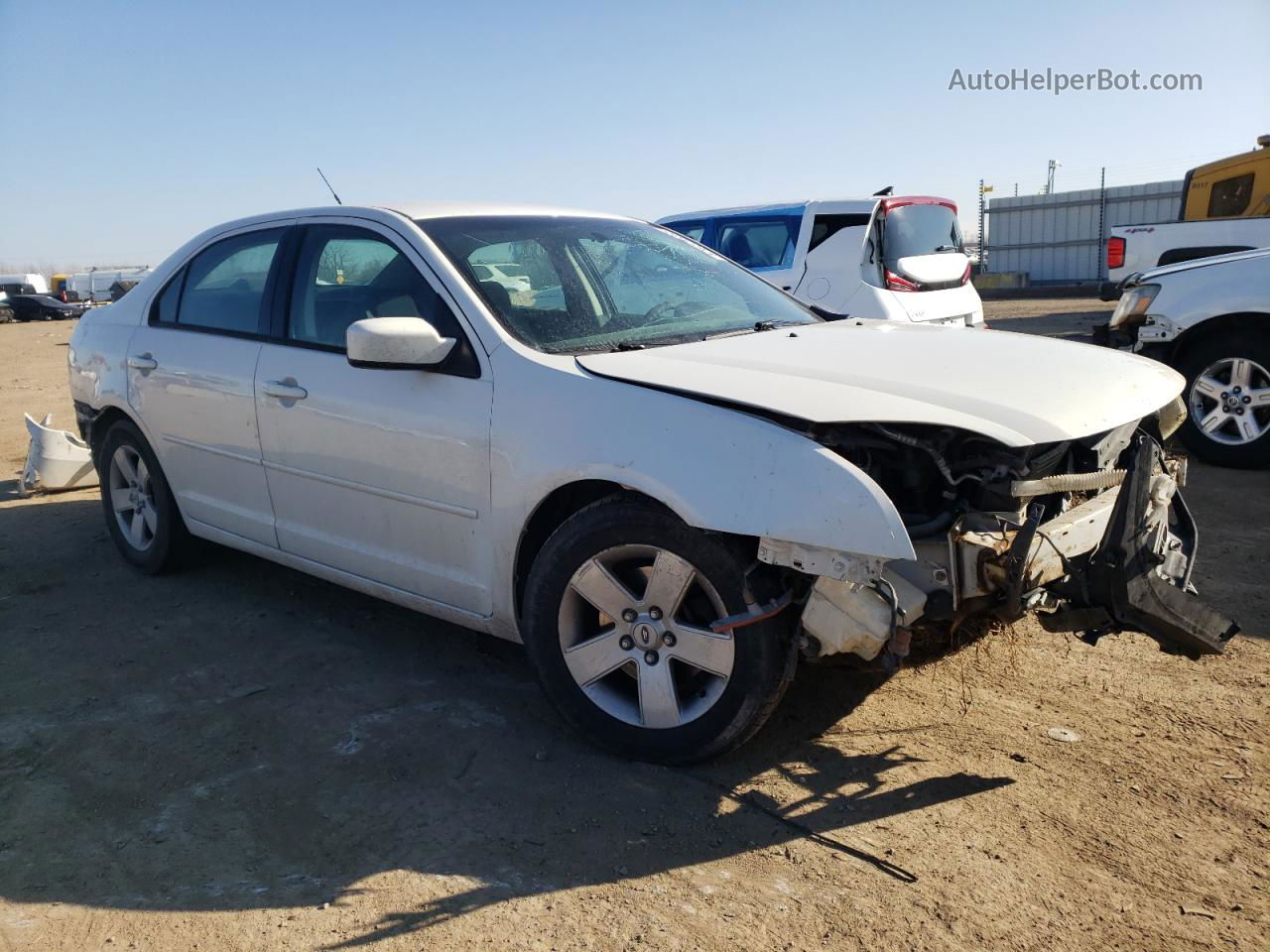 2008 Ford Fusion Se White vin: 3FAHP07Z48R254752