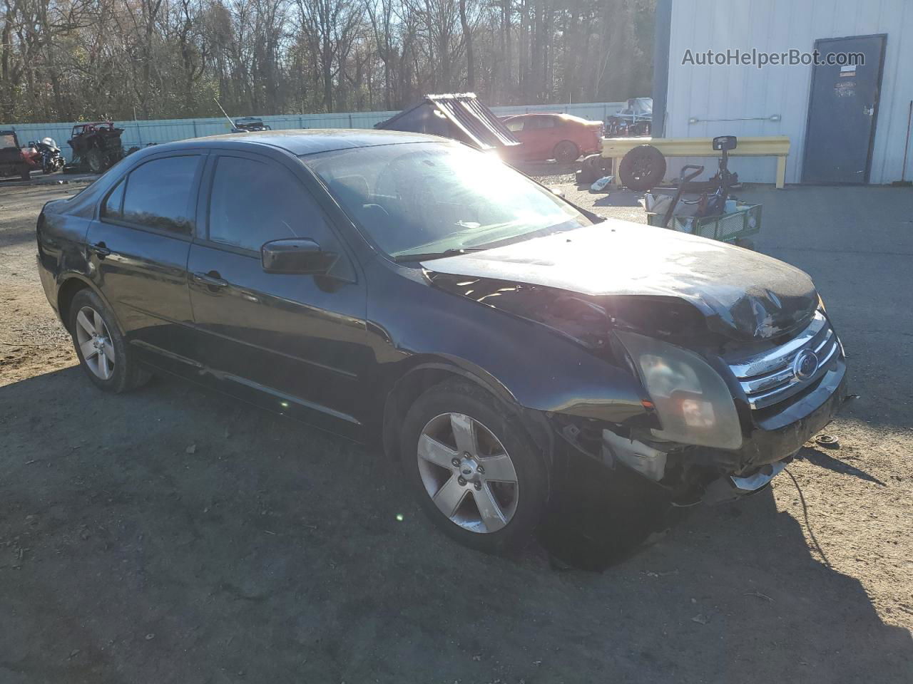 2008 Ford Fusion Se Black vin: 3FAHP07Z48R263662