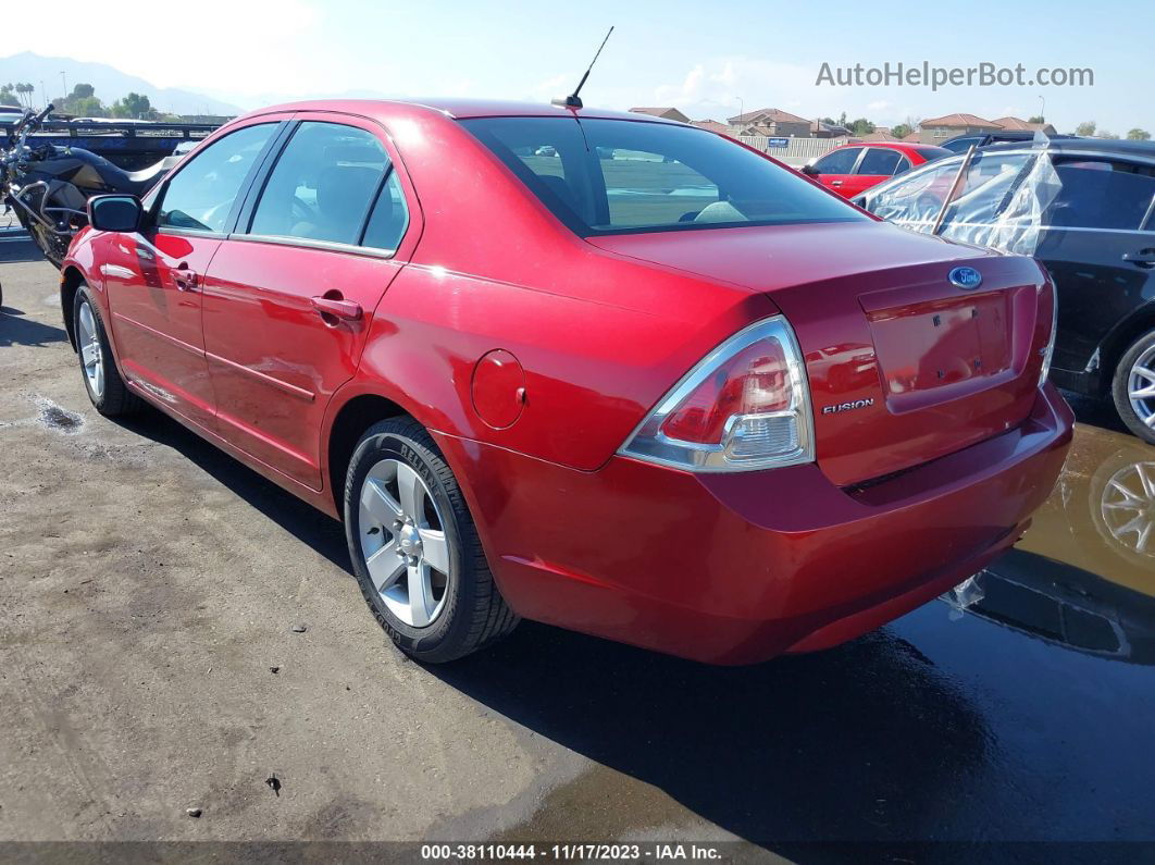 2008 Ford Fusion Se Red vin: 3FAHP07Z58R264920