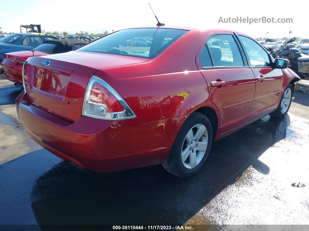 2008 Ford Fusion Se Red vin: 3FAHP07Z58R264920