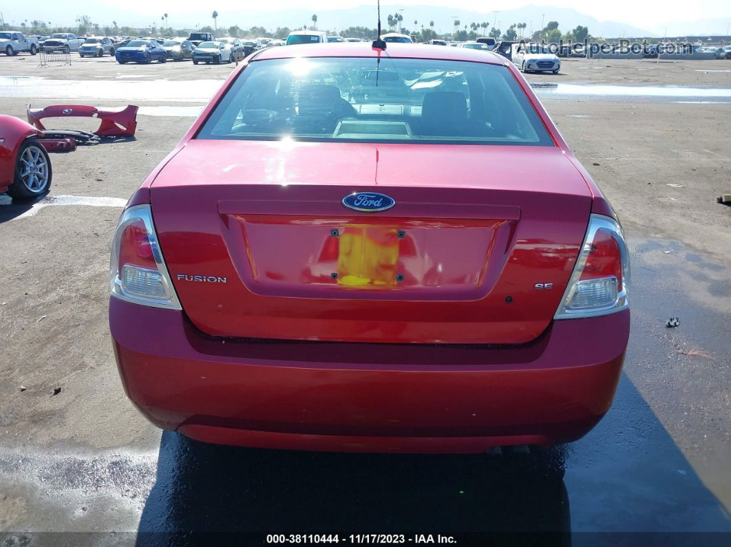 2008 Ford Fusion Se Red vin: 3FAHP07Z58R264920