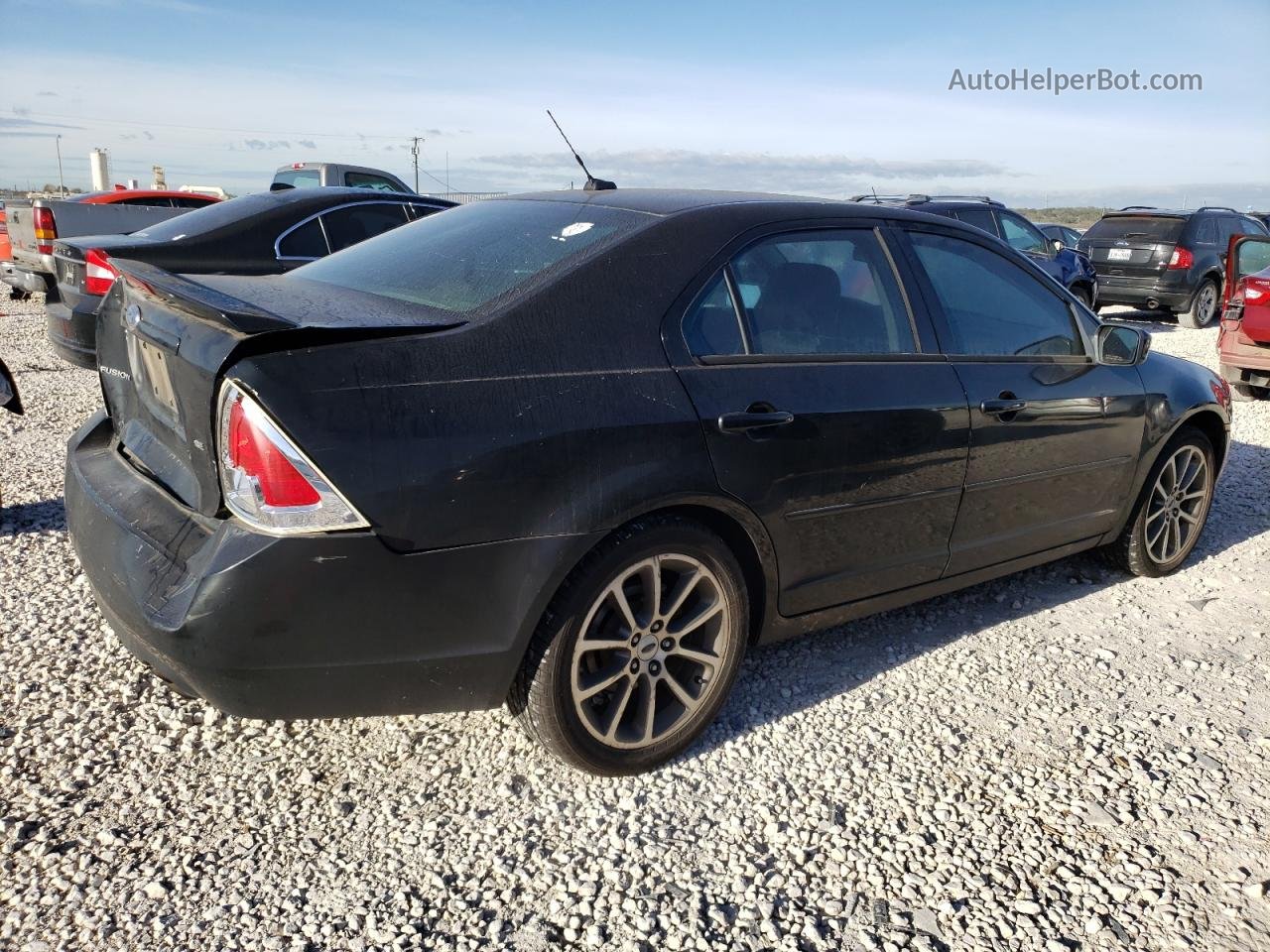 2008 Ford Fusion Se Black vin: 3FAHP07Z68R119448