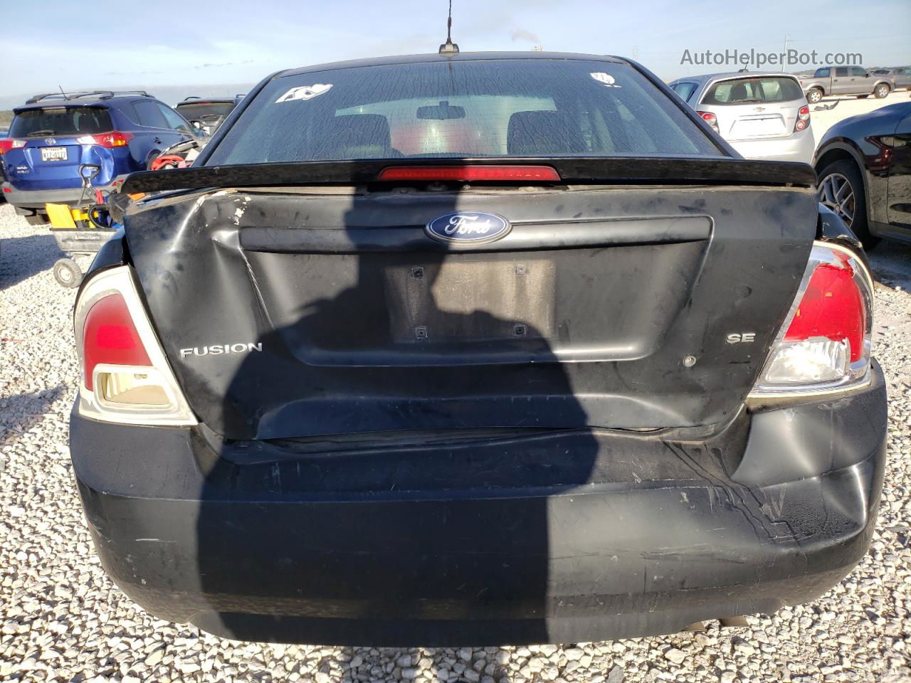 2008 Ford Fusion Se Black vin: 3FAHP07Z68R119448