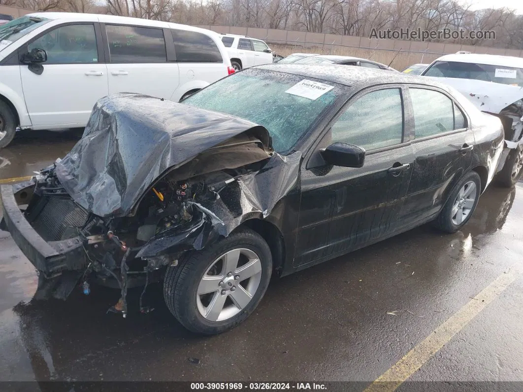 2008 Ford Fusion Se Black vin: 3FAHP07Z68R186079