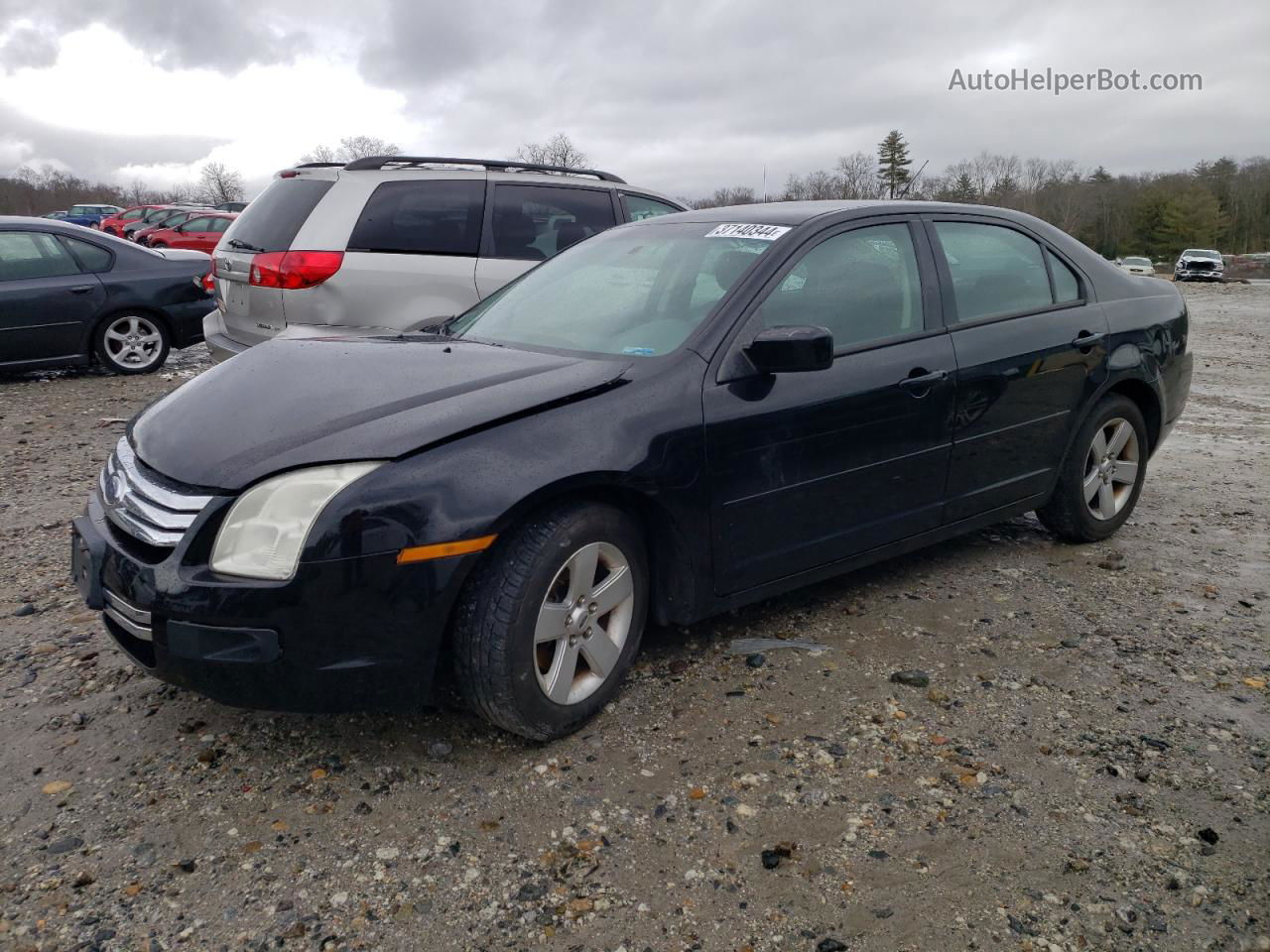 2008 Ford Fusion Se Black vin: 3FAHP07Z68R217797