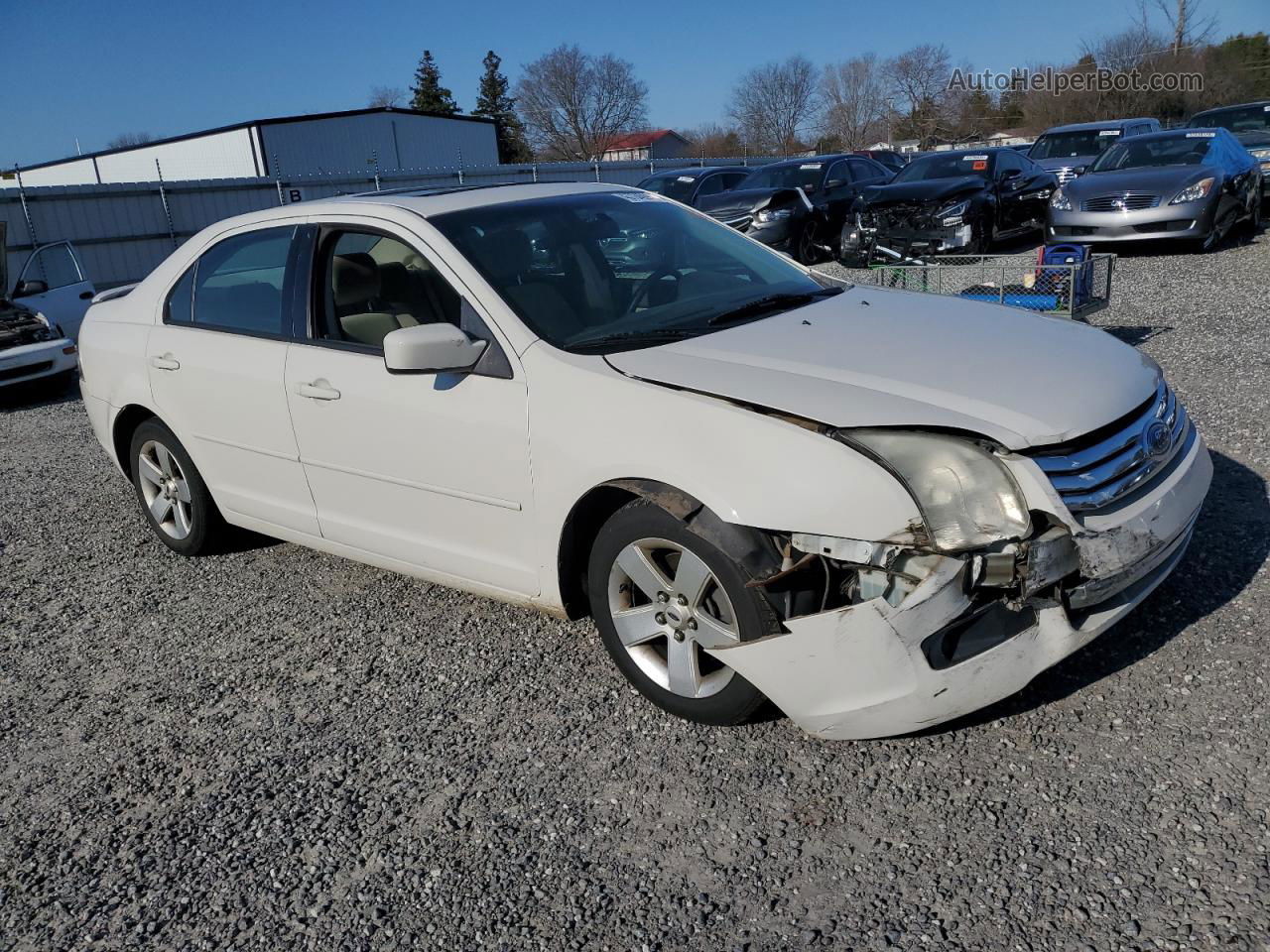 2008 Ford Fusion Se White vin: 3FAHP07Z78R163264