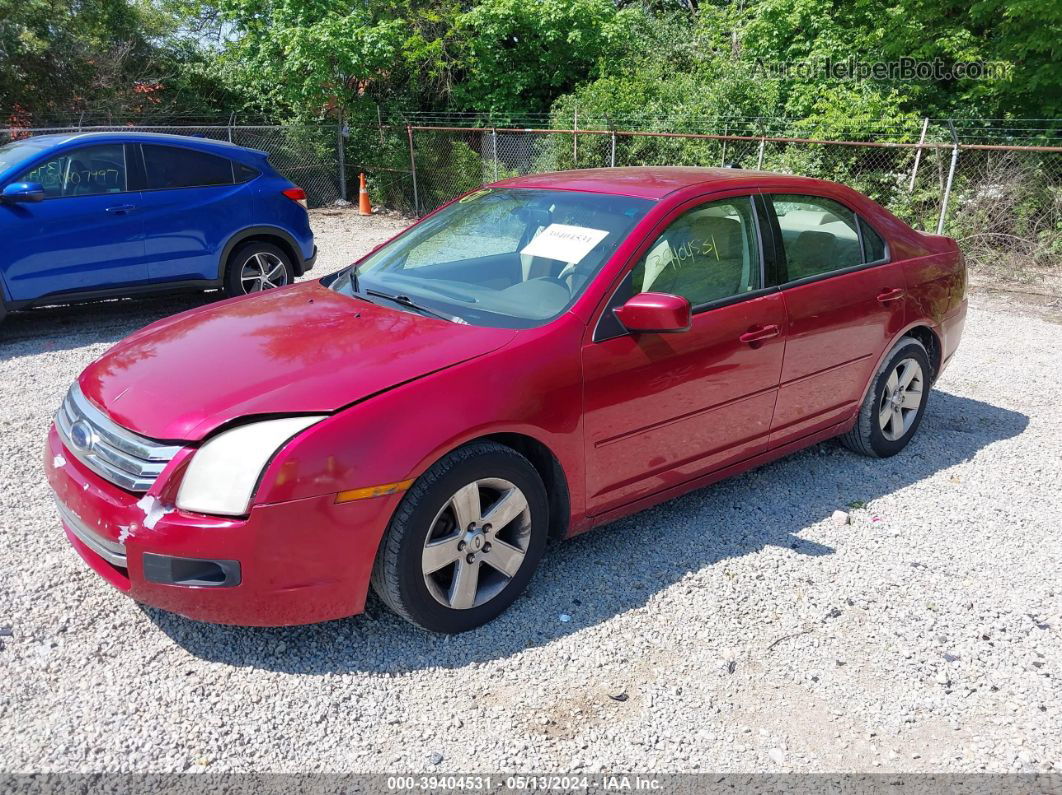 2008 Ford Fusion Se Red vin: 3FAHP07Z78R186298