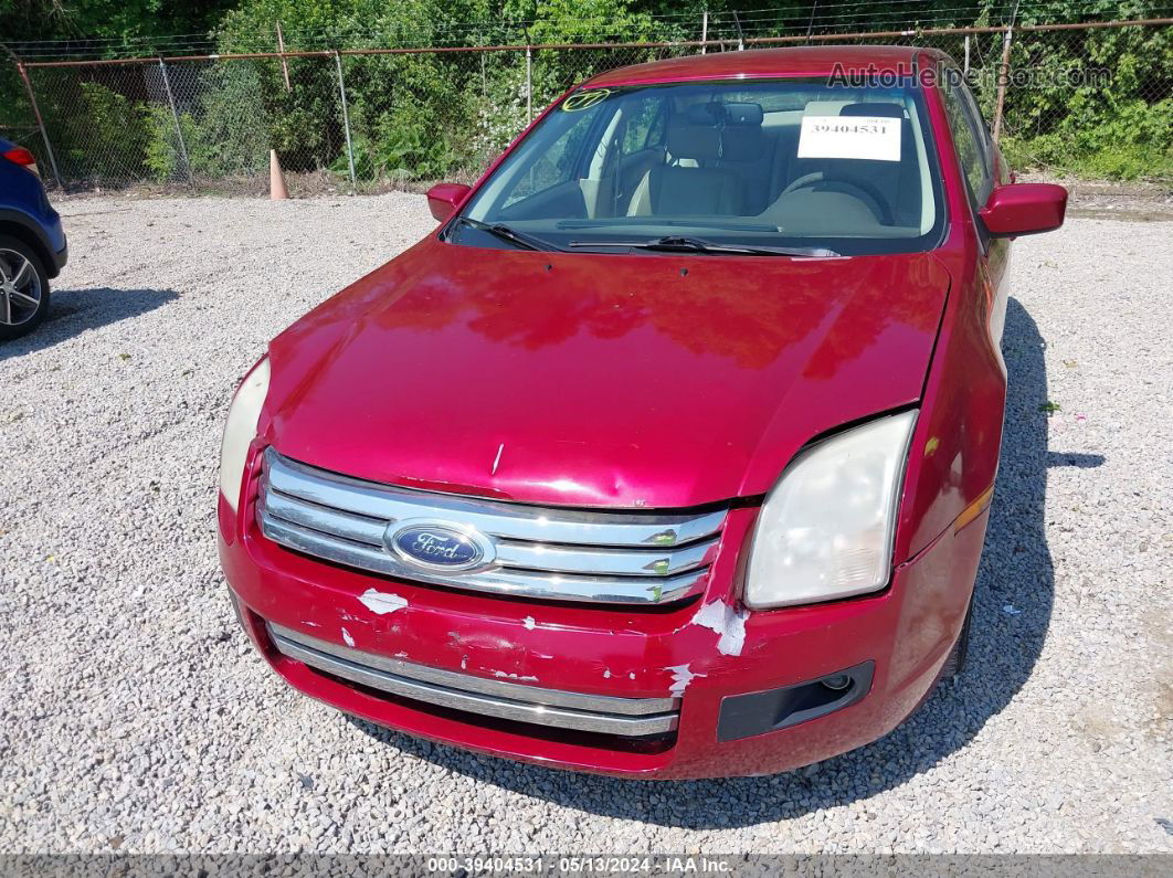 2008 Ford Fusion Se Red vin: 3FAHP07Z78R186298