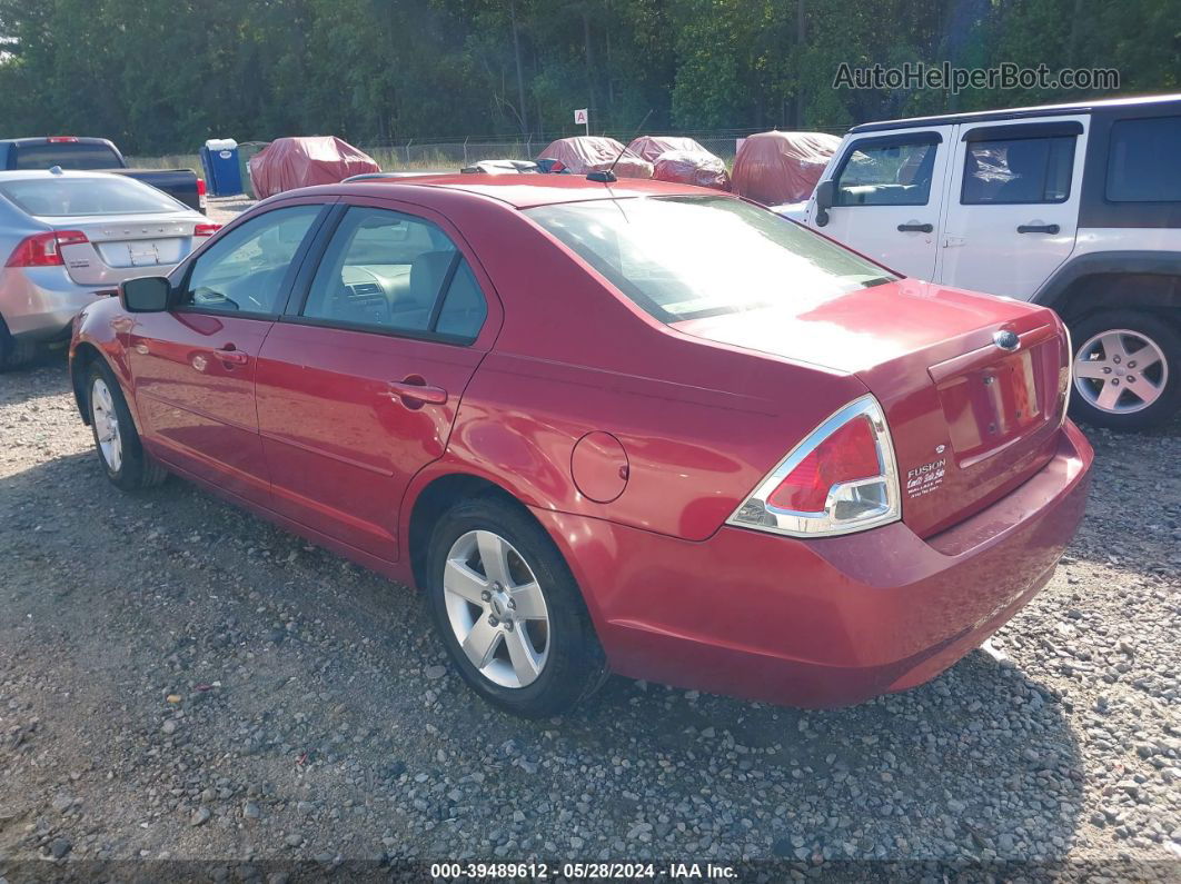 2008 Ford Fusion Se Red vin: 3FAHP07Z78R190366