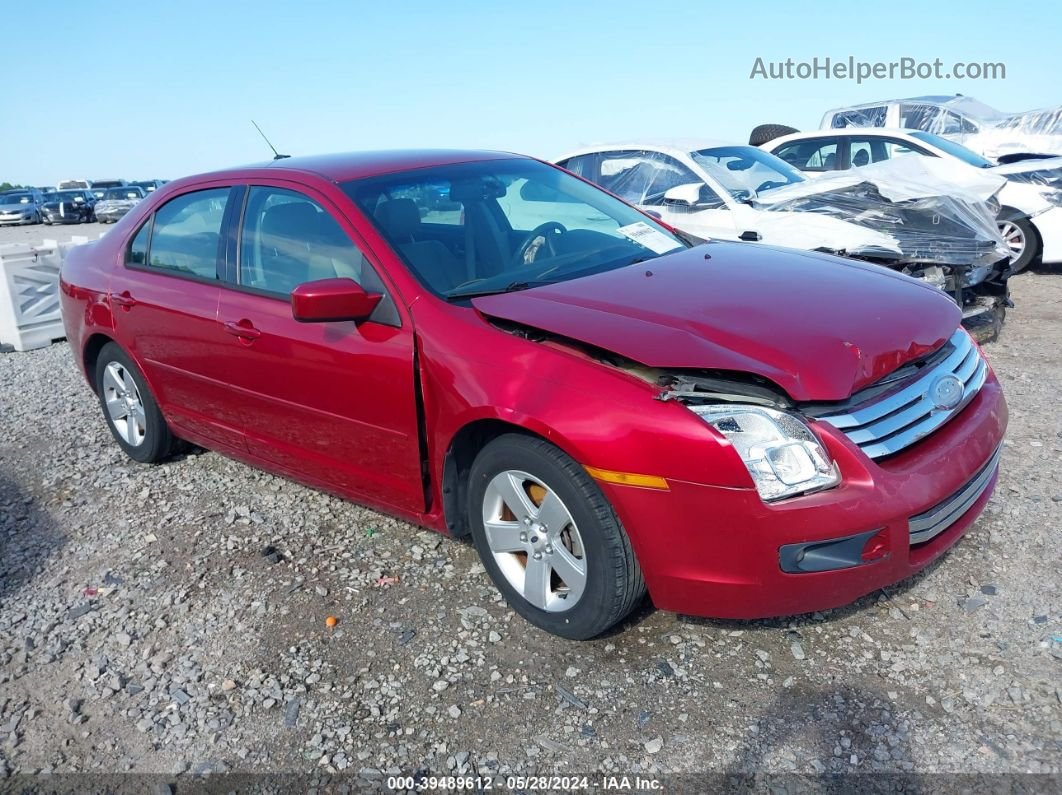 2008 Ford Fusion Se Red vin: 3FAHP07Z78R190366