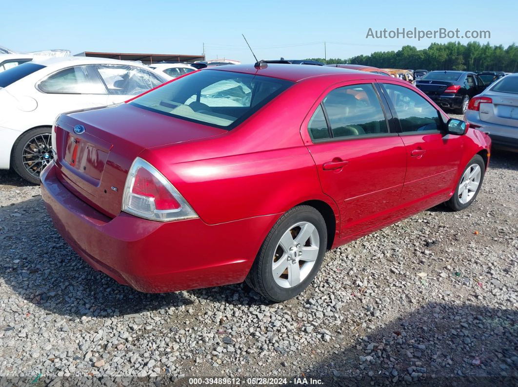 2008 Ford Fusion Se Красный vin: 3FAHP07Z78R190366