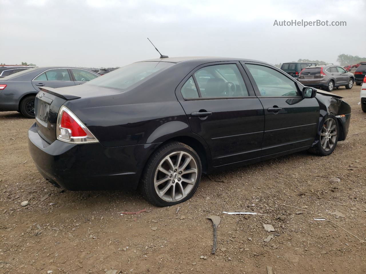 2008 Ford Fusion Se Black vin: 3FAHP07Z88R125803