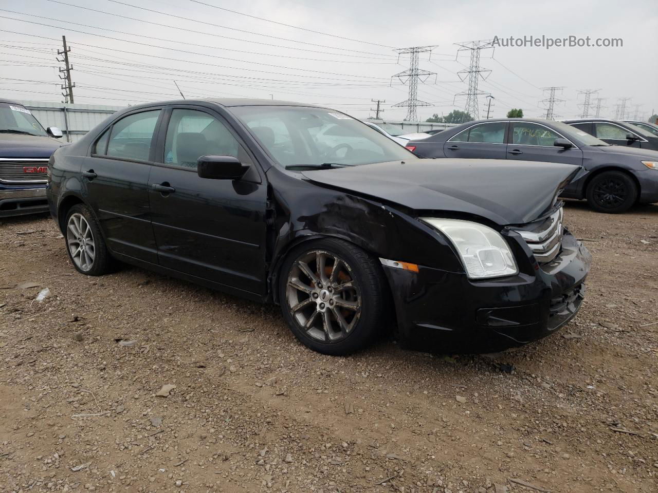 2008 Ford Fusion Se Black vin: 3FAHP07Z88R125803