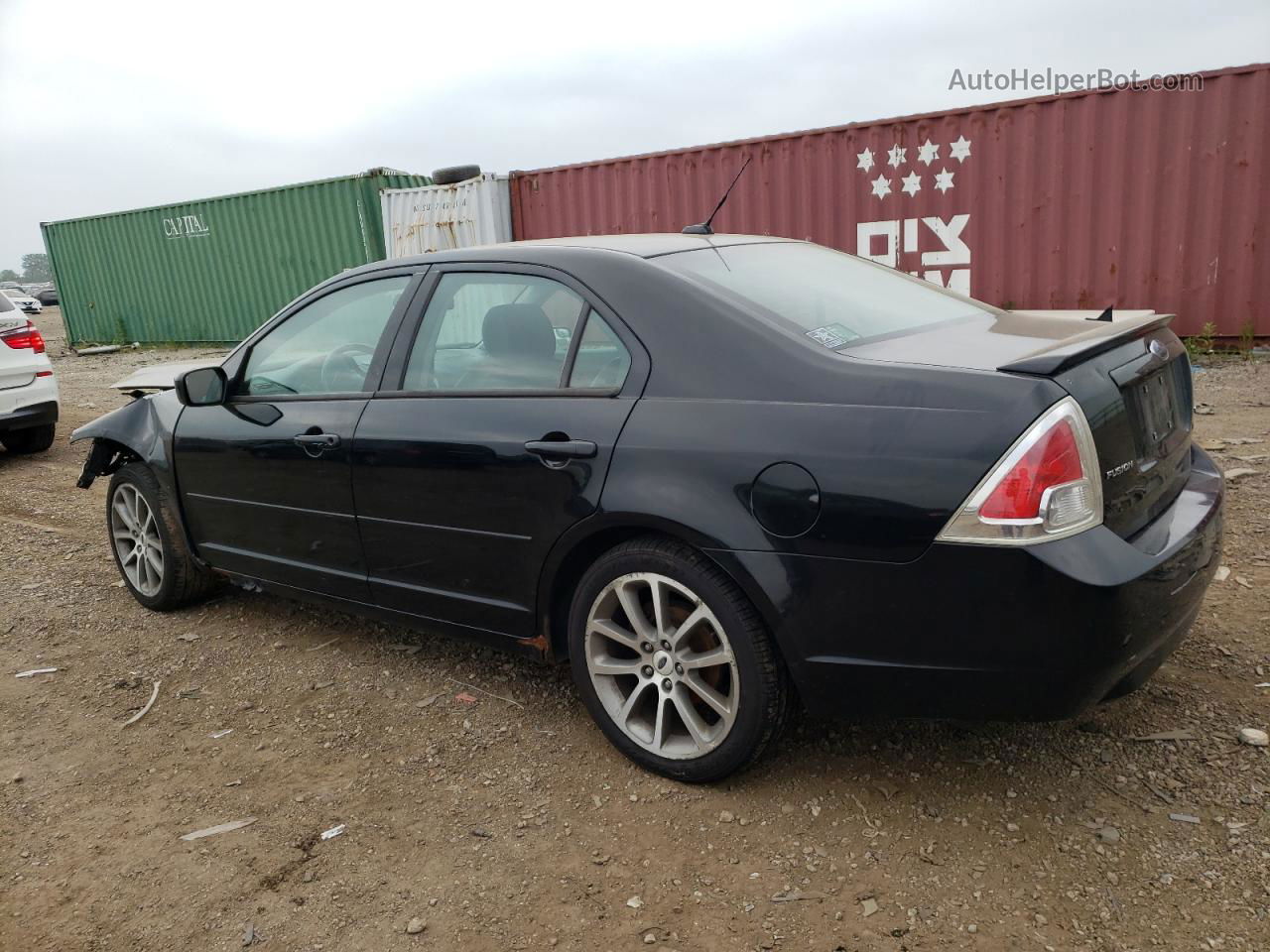 2008 Ford Fusion Se Black vin: 3FAHP07Z88R125803