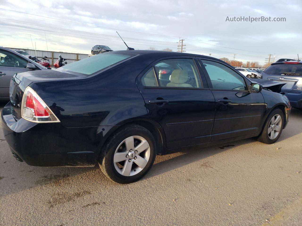 2008 Ford Fusion Se Black vin: 3FAHP07Z88R256651