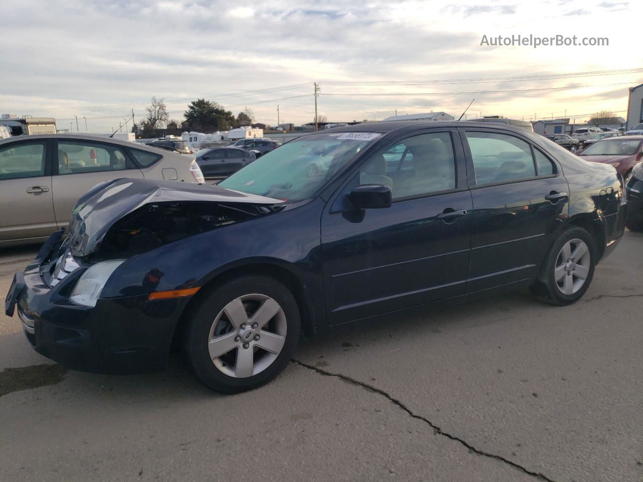 2008 Ford Fusion Se Black vin: 3FAHP07Z88R256651