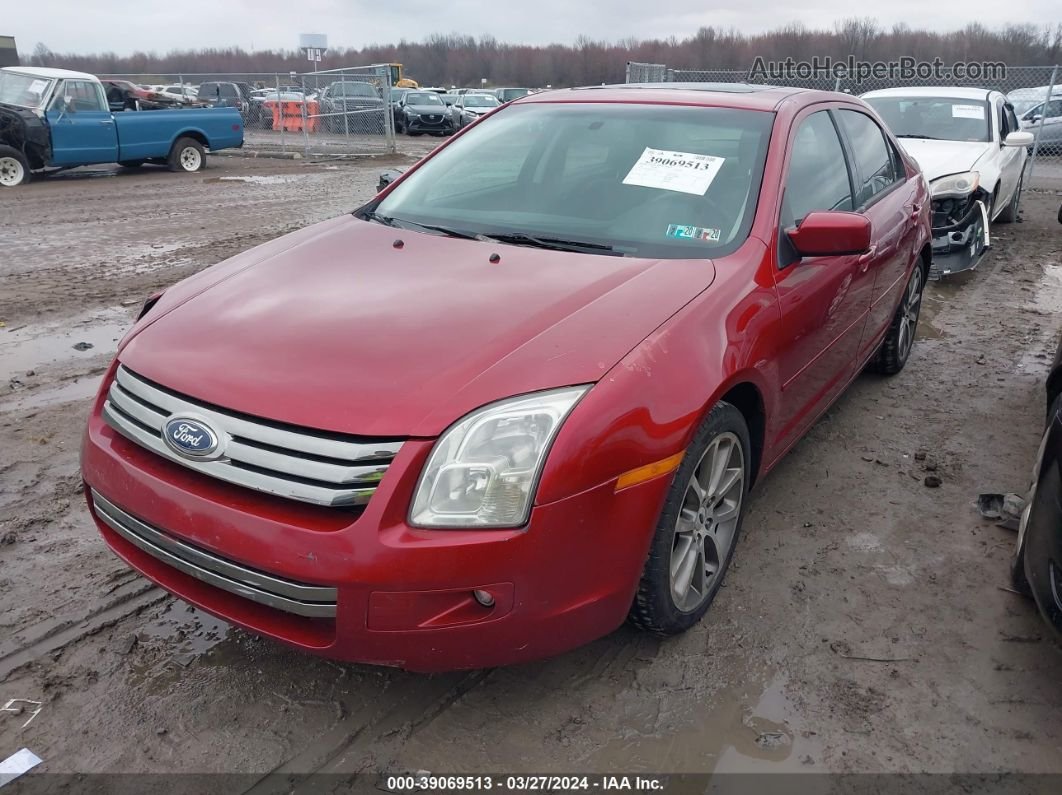 2008 Ford Fusion Se Red vin: 3FAHP07ZX8R218256