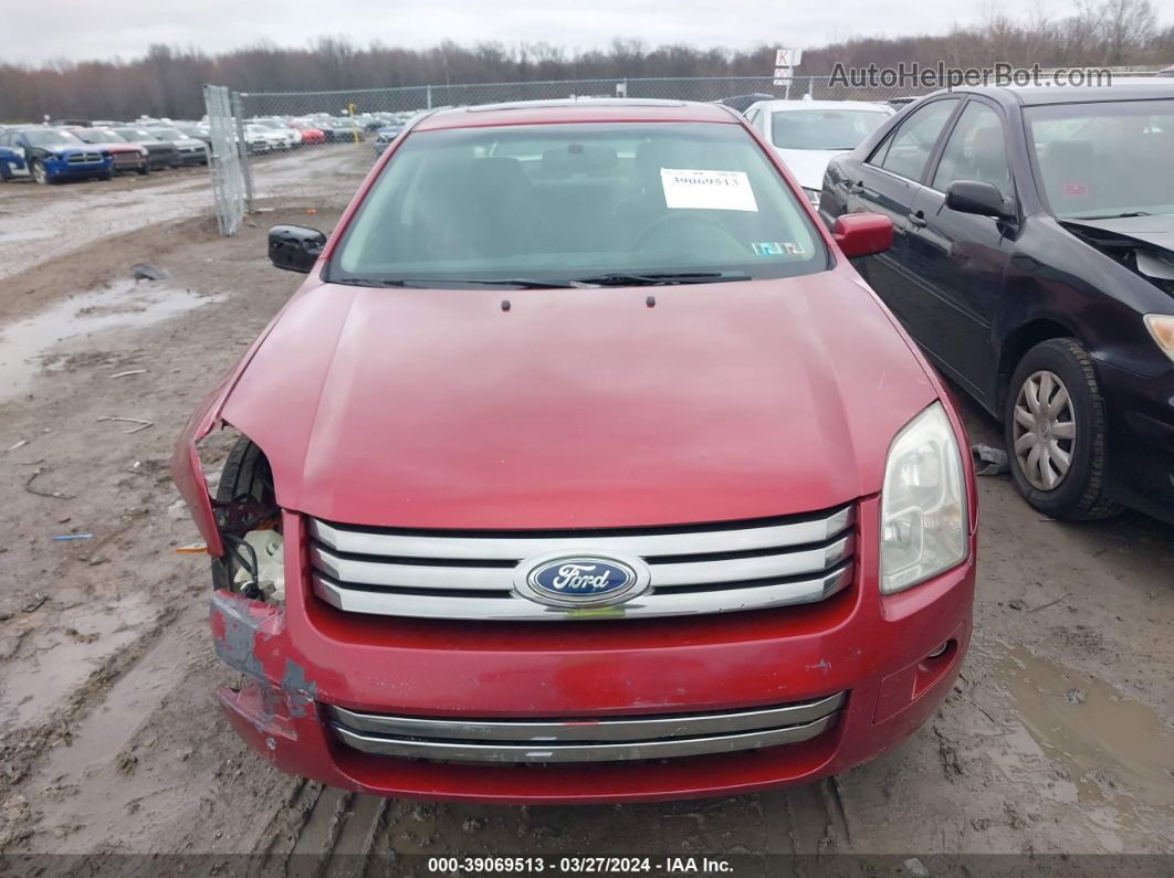 2008 Ford Fusion Se Red vin: 3FAHP07ZX8R218256